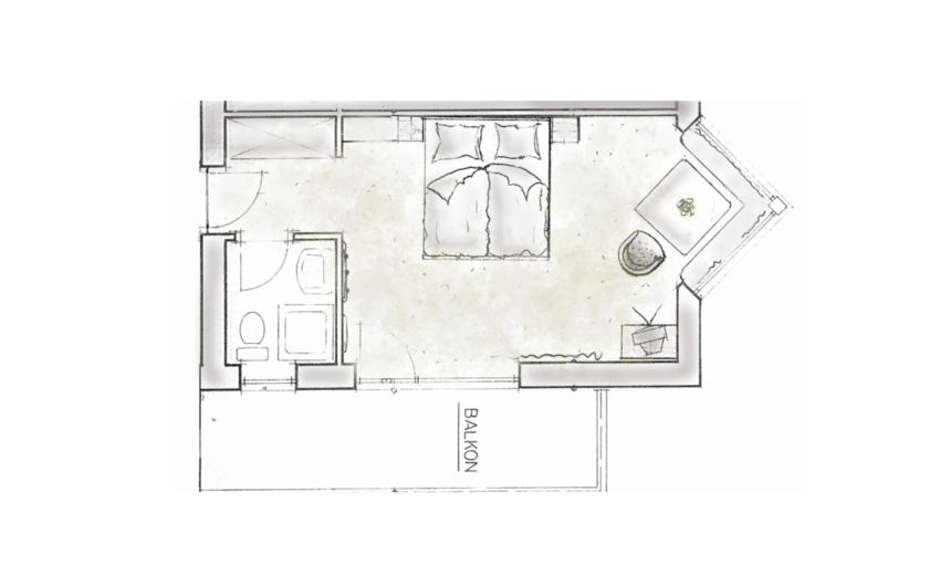 Grundriss Doppelzimmer Hasenöhrl im Hotel Bauhof Grundriss Doppelzimmer Hasenöhrl im Hotel Bauhof